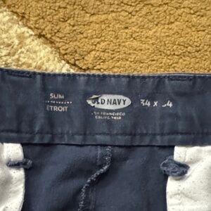 Old Navy Slim Fit Trousers - Dark Blue(34x34)-Like New-13$-Mens